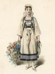 Mme Judic in der Rolle der Margotte in La Branche Cassee