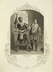 Mr. G. V. Brooke als Othello und James Bennett als Iago, Akt III Szene 3, in Othello von William Shakespeare (1564-1616)