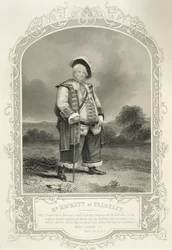 Mr. Hackett als Falstaff, in Heinrich IV (Teil 1) Akt IV Szene 3, von William Shakespeare (1564-1616)