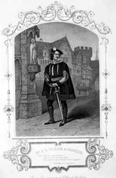 Mr J.W. Wallack als Gloster, Akt I Szene 1, in Richard III, von William Shakespeare (1564-1616) aus einem Daguerreotyp von P. Hals aus New York (Gravur)