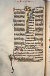 Ms.27, f.97v: Seite aus einer glossierten Kopie des Neuen Testaments