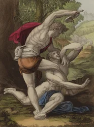 Mord an Abel (Farblithografie)