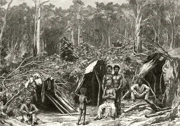 Lager der Ureinwohner, ca. 1880, aus 