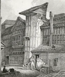 Nordostansicht eines alten Hauses, das kürzlich in Sweedon