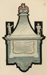 Norwood Cemetery; Grab von Francis Merick aus Norcut, gestorben 1702