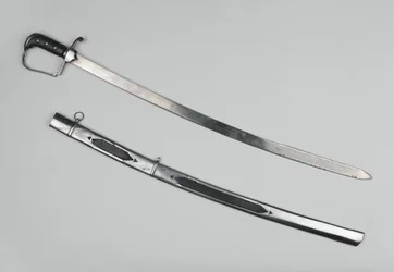 Offiziersschwert, 51. Fußregiment, ca. 1809 (Stahl mit Holzgriff)