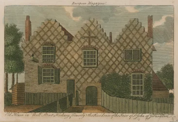 Altes Haus in der Well Street, Hackney, ehemals die Residenz des Priors von St. John of Jerusalem