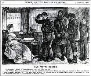 Unser hübscher Doktor, veröffentlicht in Punch Magazine, 1870