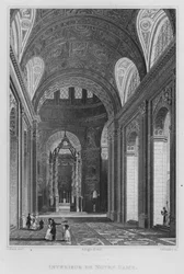 Paris, Interieur De Notre Dame (Gravur)