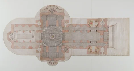 Pflasterplan der St. Pauls Kathedrale, wie ausgeführt, ca. 1710