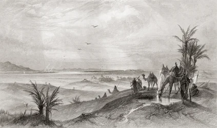 Pi Hahiroth und das Rote Meer, wo die Israeliten während ihres Auszugs aus Ägypten lagerten, aus 