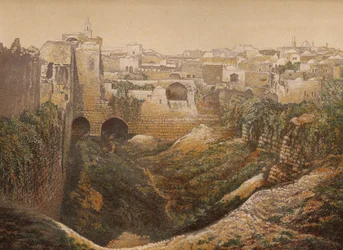 Orte in der Bibel: Der Teich Bethesda (Chromolithografie)