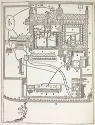 Plan des Benediktinerklosters in Canterbury