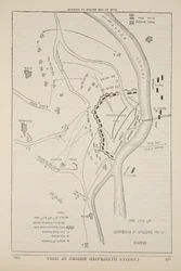 Plan der Schlacht von Sobraon, 10. Februar 1846, Illustration aus Cassells Illustrierter Geschichte Englands