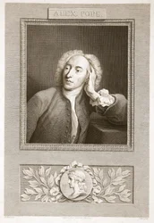 Porträt von Alexander Pope, Illustration aus David Humes The History of England, veröffentlicht von R. Bowyer, London, 1812