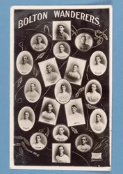 Postkarte der Spieler von Bolton Wanderers FC, Saison 1911-12