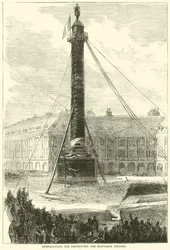 Vorbereitungen zur Zerstörung der Napoleon-Säule, April 1871