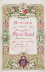 Programm für das Bankett in der Guildhall, London, am 9. November 1866