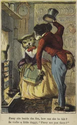 Die Katze sitzt am Feuer