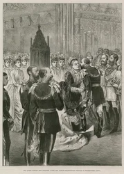 Königin Victoria küsst ihre Kinder