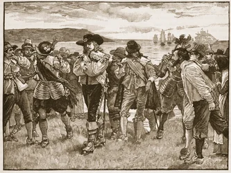 Empfang von Viscount Wimbledon in Plymouth, Illustration aus Cassells Illustrierter Geschichte Englands