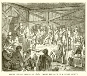 Revolutionäre Gefahren von 1848. Der Eid in einer geheimen Gesellschaft