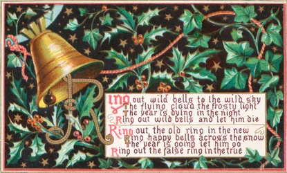 Klingelnde Glocke, Neujahrskarte