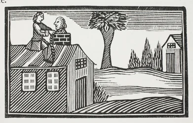 Das Haus seines Specks berauben, Illustration aus Chap-books des achtzehnten Jahrhunderts von John Ashton, veröffentlicht 1882