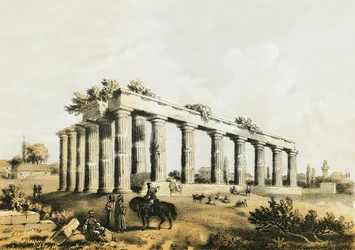 Ruinen des Tempels in Korinth
