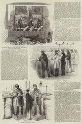 Samstagabend im General Post-Office, Zeitungsabteilung (Stich)