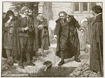 Szene bei der Beerdigung von Chillingworth, Illustration aus Cassells Illustrierter Geschichte Englands