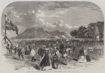 Zweiter jährlicher Wettbewerb der Edinburgh und Midlothian Rifle Association (Gravur)