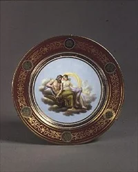 Sevres-Teller mit Thetis und Jupiter, von Robert Adams, frühes 19. Jahrhundert