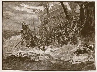 Schiffbruch von Prinz William, Illustration aus Cassells Illustrierter Geschichte Englands