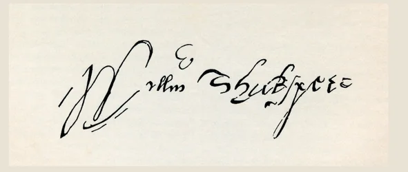 Unterschrift von William Shakespeare, aus 