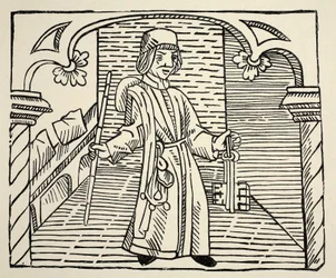 Smith, aus Game of Chess von William Caxton, veröffentlicht 1480 (Sepia-Foto)