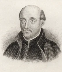 Der heilige Ignatius von Loyola, aus „Crabbes Historical Dictionary“, veröffentlicht 1825