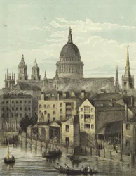 St. Pauls Kathedrale, Ansicht der Südfront von der Southwark Brücke