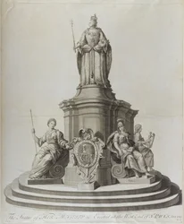 Statue von Königin Anne (1665-1714), veröffentlicht 1713