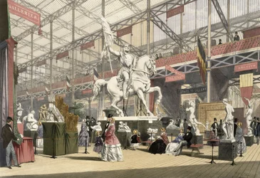 Statuen im belgischen Abschnitt der Großen Ausstellung von 1851, aus Dickinson