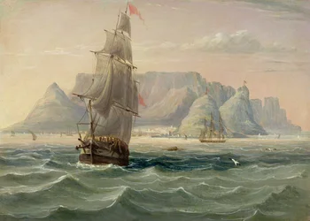 Tafelberg, Kapstadt, vom Meer aus, 1820