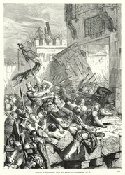 Einnahme einer befestigten Stadt im Sturm, Jeremia IV, 5 (Gravur)