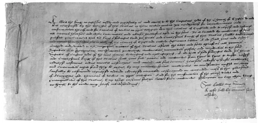 Die Suprematsakte, die Heinrich VIII. als Oberhaupt der Kirche von England anerkennt, 1534
