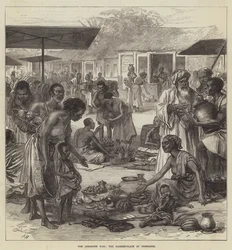 Der Ashanti-Krieg, der Marktplatz in Kumasi