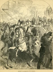 Der Attentatsversuch auf König Louis-Philippe von Frankreich, Illustration aus Cassell