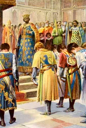Die Barone bitten Heinrich III., ein Parlament einzuberufen