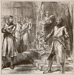 Die Barone revoltieren gegen den König, Illustration aus Cassells Illustrierter Geschichte Englands