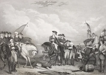 Die Schlacht von Trenton, 26. Dezember 1776, aus 