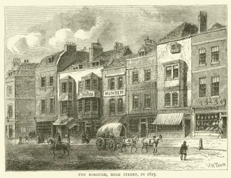 The Borough, High Street, im Jahr 1825