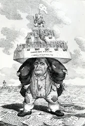 Der britische Atlas, oder John Bull unterstützt die Friedensordnung, Druck von Charles Williams, 1816